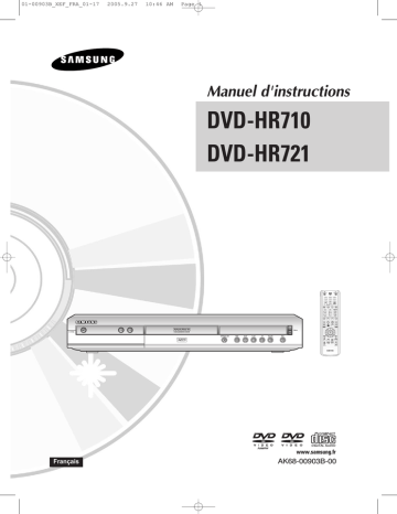 Samsung DVD-HR721 Manuel utilisateur | Fixfr