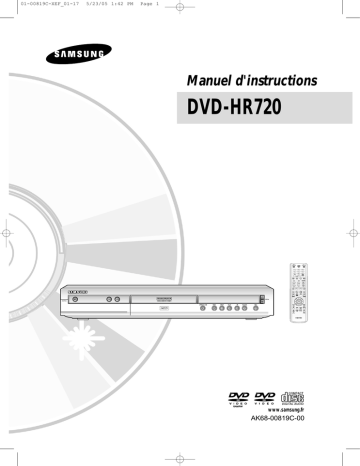 Samsung DVD-HR720 Manuel utilisateur | Fixfr