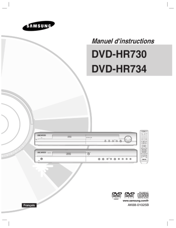DVD-HR734 | Samsung DVD-HR730 Manuel utilisateur | Fixfr