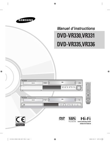 DVD-VR330 | DVD-VR335 | Samsung DVD-VR336 Manuel utilisateur | Fixfr