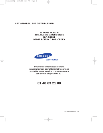 Samsung SF-3000 Manuel utilisateur | Fixfr