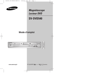 Samsung SV-DVD540 Manuel utilisateur | Fixfr