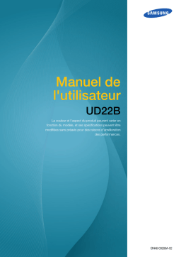 Samsung UD22B Manuel utilisateur