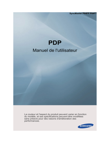 P64FP | Samsung P64FT Manuel utilisateur | Fixfr