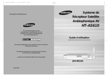 Samsung HT-AS610 Manuel utilisateur | Fixfr
