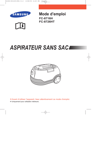 FC-8726HT | Samsung FC-8716H Manuel utilisateur | Fixfr