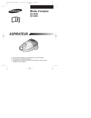 SC4040 | SC4041 | Samsung SC4030 Manuel utilisateur | Fixfr