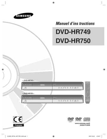 Samsung DVD-HR750 Manuel utilisateur | Fixfr
