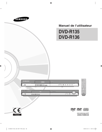 DVD-R135 | Samsung DVD-R136 Manuel utilisateur | Fixfr