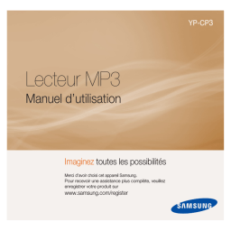 Samsung YP-CP3AB Manuel utilisateur