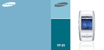 YP-D1Q | Samsung YP-D1ZB Manuel utilisateur | Fixfr