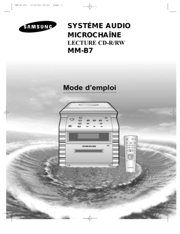 Samsung MM-B7 Manuel utilisateur | Fixfr