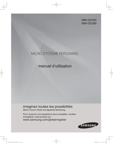 MM-DG36I | MM-DG35I | Samsung MM-DG35 Manuel utilisateur | Fixfr