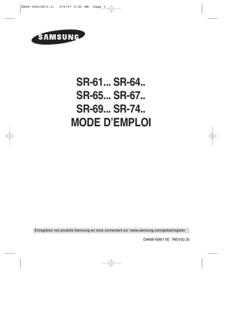 Samsung SR-65KTC Manuel utilisateur | Fixfr