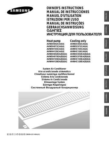 AVMHH128EA4 | AVMHH105EA0 | Samsung AVMHH105EA4 Manuel utilisateur | Fixfr