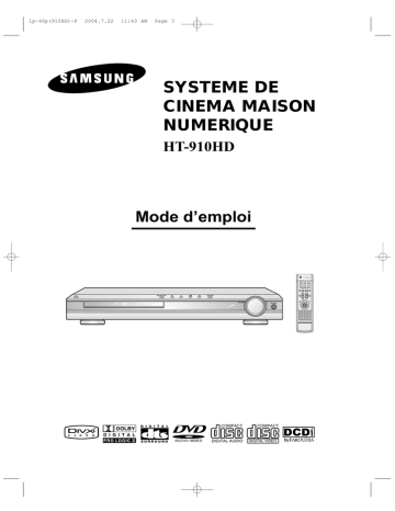 Samsung HT-910 Manuel utilisateur | Fixfr