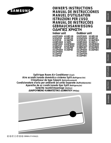 AS12P4GE/AFR | SC07APGA | AS24P6GEA1ABS | SC07APGAX | AS12P4GE1/ABS | AS18P0GEA1ABS | Samsung AS09P2GE1/ABS Manuel utilisateur | Fixfr