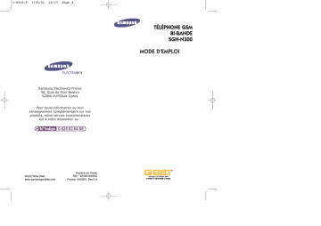 SGH-N300AA | SGH-N300BA | SGH-N300SA | Samsung SGH-N300 Manuel utilisateur | Fixfr