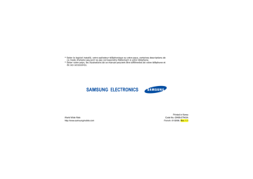 Samsung SGH-X810 Manuel utilisateur | Fixfr