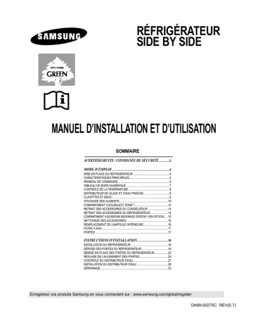 Samsung RS24KASW1/CAF Manuel utilisateur | Fixfr