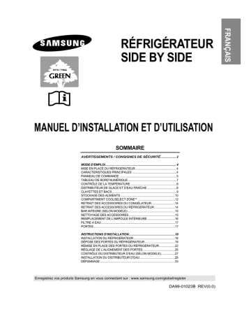 Samsung RS60DJSW Manuel utilisateur | Fixfr