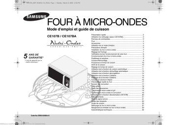 CE107B/XEF | CE107B-S | Samsung CE107B-B Manuel utilisateur | Fixfr