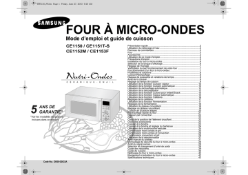 CE1151T-S | Samsung CE1151T Manuel utilisateur | Fixfr