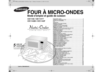 CE1141T-S | Samsung CE1141T Manuel utilisateur | Fixfr