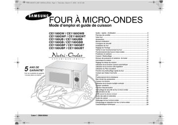 Samsung CE1180GWT Manuel utilisateur | Fixfr