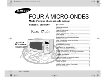 CE292DNT | Samsung CE292DN Manuel utilisateur | Fixfr