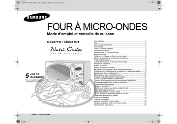 CE2977NT | CE2977NT-S | Samsung CE2977N Manuel utilisateur | Fixfr