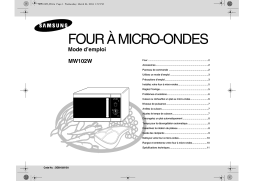 Samsung MW102W Manuel utilisateur