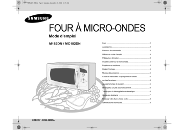 Samsung MC182DN Manuel utilisateur | Fixfr