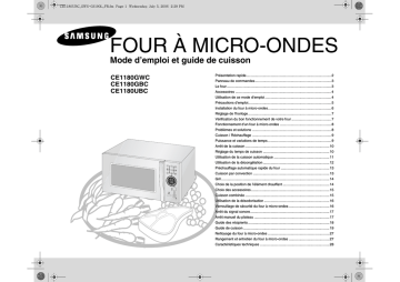 Samsung CE1180GBC Manuel utilisateur | Fixfr