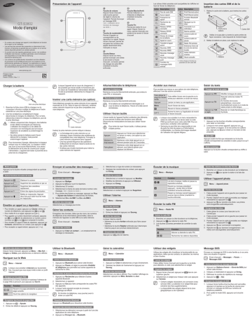 Samsung GT-S3802 Manuel utilisateur | Fixfr