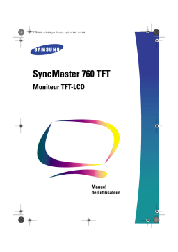 Samsung 760TFT Manuel utilisateur