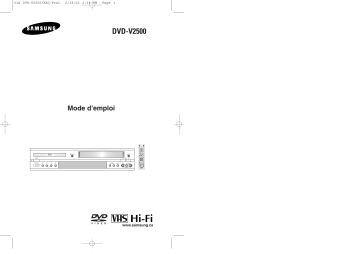 DVD-V2500 | Samsung DVD-V2000 Manuel utilisateur | Fixfr