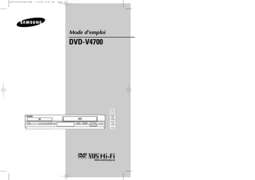 Samsung DVD-V4700 Manuel utilisateur | Fixfr