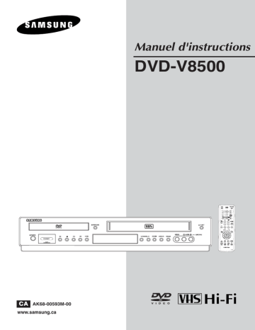 Samsung DVD-V8500 Manuel utilisateur | Fixfr