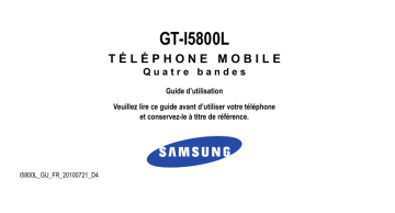Samsung GT-I5800L Manuel utilisateur | Fixfr