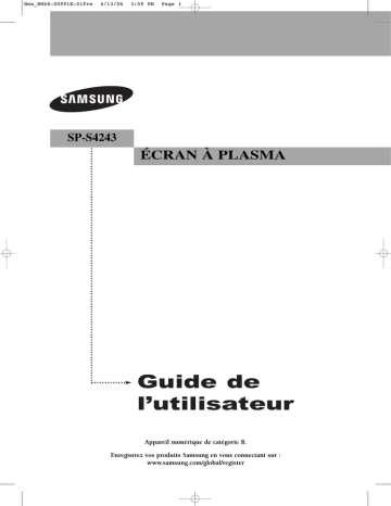 Samsung SP-S4243 Manuel utilisateur | Fixfr