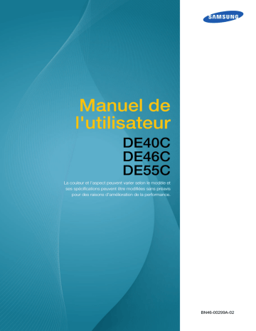 Samsung DE55C Manuel utilisateur | Fixfr