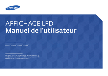 ED40C | ED46C | Samsung ED55C Manuel utilisateur | Fixfr