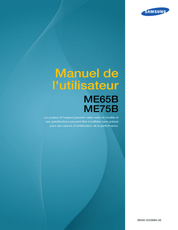 ME75B | Samsung ME65B Manuel utilisateur | Fixfr