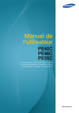 Samsung PE40C Manuel utilisateur