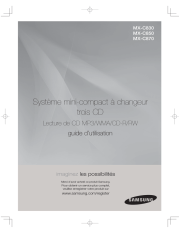 Samsung MX-C870 Manuel utilisateur | Fixfr