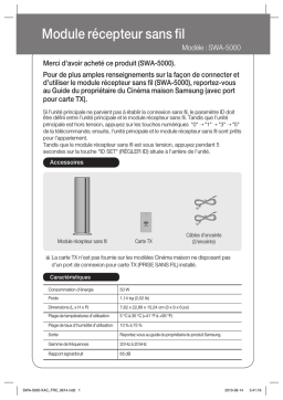 Samsung SWA-5000 Manuel utilisateur