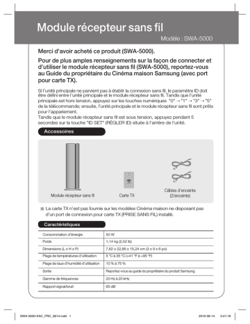 Samsung SWA-5000 Manuel utilisateur | Fixfr