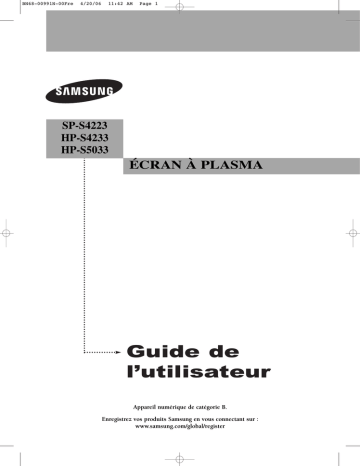 Samsung SP-S4223 Manuel utilisateur | Fixfr