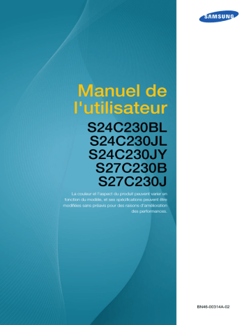 S24C230BL | Samsung S27C230B Manuel utilisateur | Fixfr